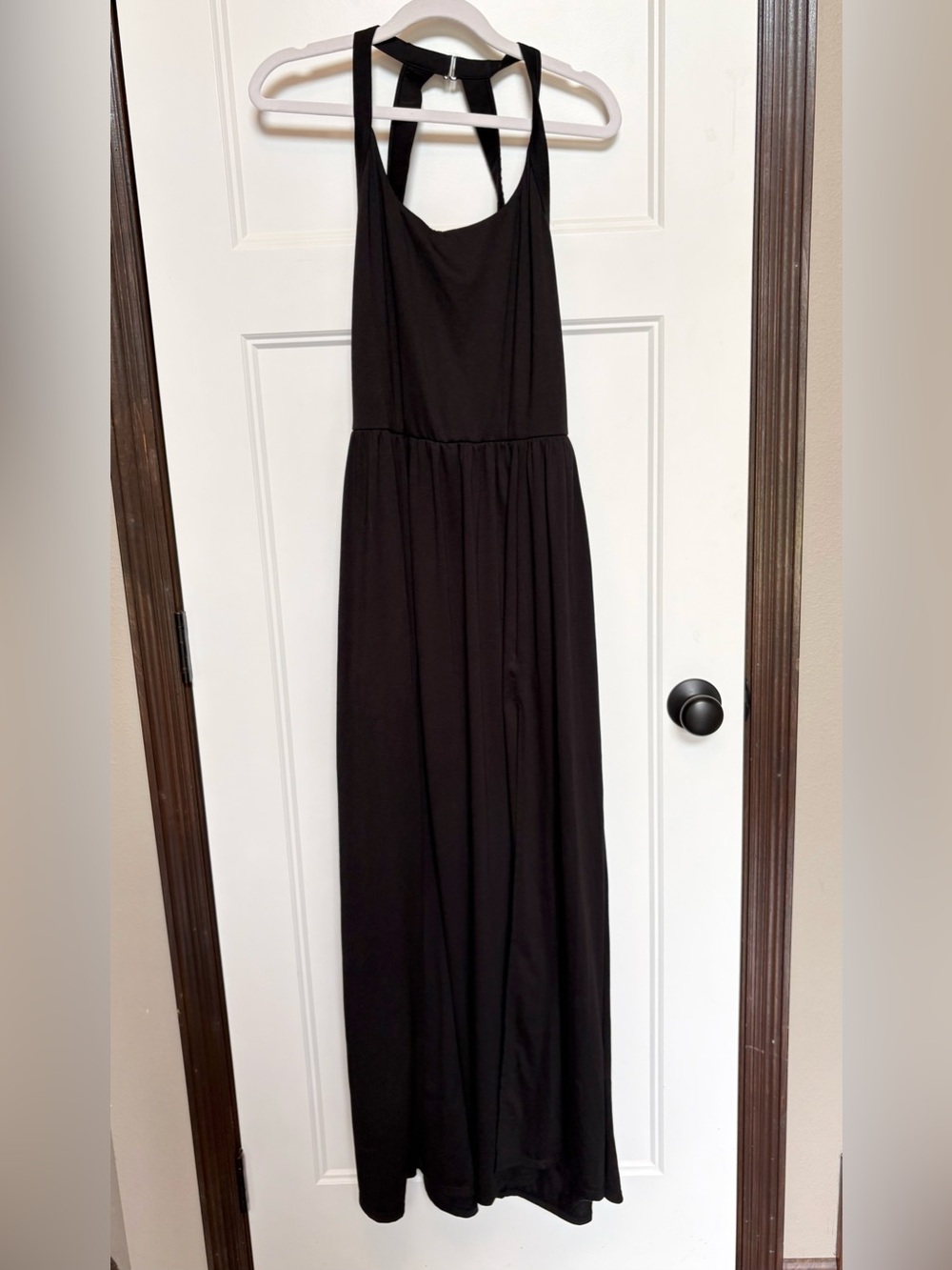 Halara Twisted Backless Split Flowy Maxi Resort Dress with Pockets sz Large - Picture 3 of 14